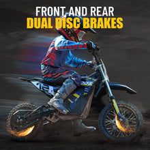 Load image into Gallery viewer, 36V 1000W Electric Dirt Bike for Kids (Blue)