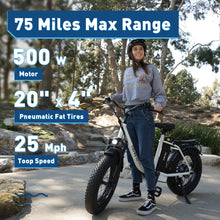 Load image into Gallery viewer, Hiboy EX6 Step-thru Fat Tire Electric Bike Black